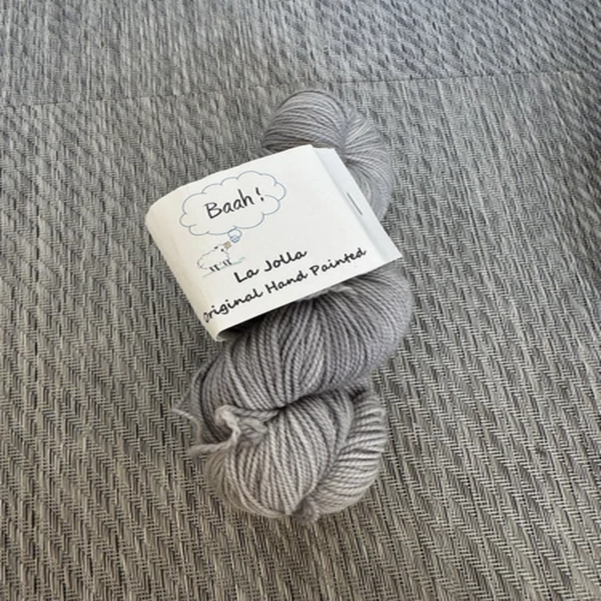BAAH YARN La Jolla Sock Yarn ~ Color-Grey Onyx ~ 100g/400yds ~ 100% SW Merino