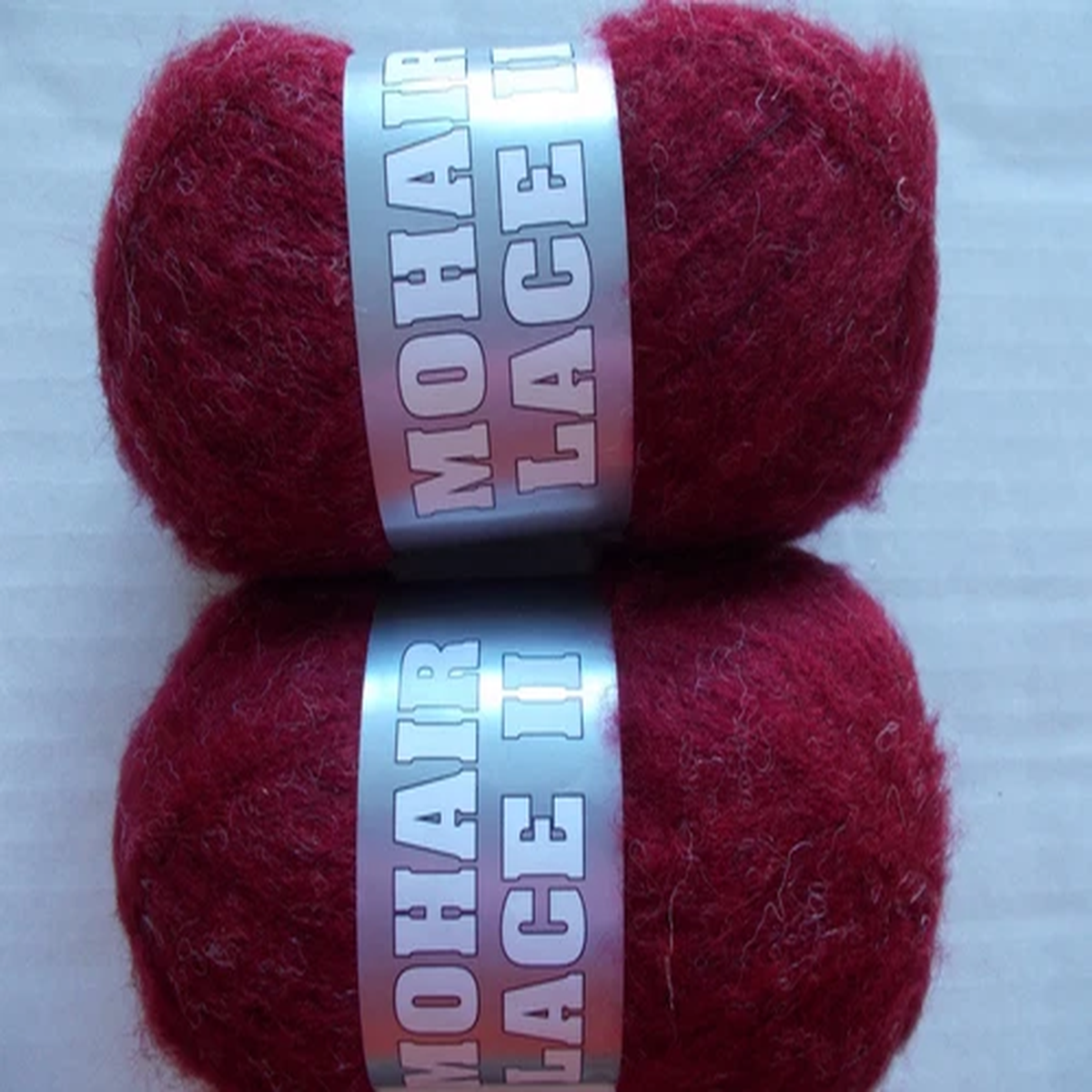 Filati Europa Mohair Lace II yarn, Burgundy Heather, lot of 2, (480 yds each)