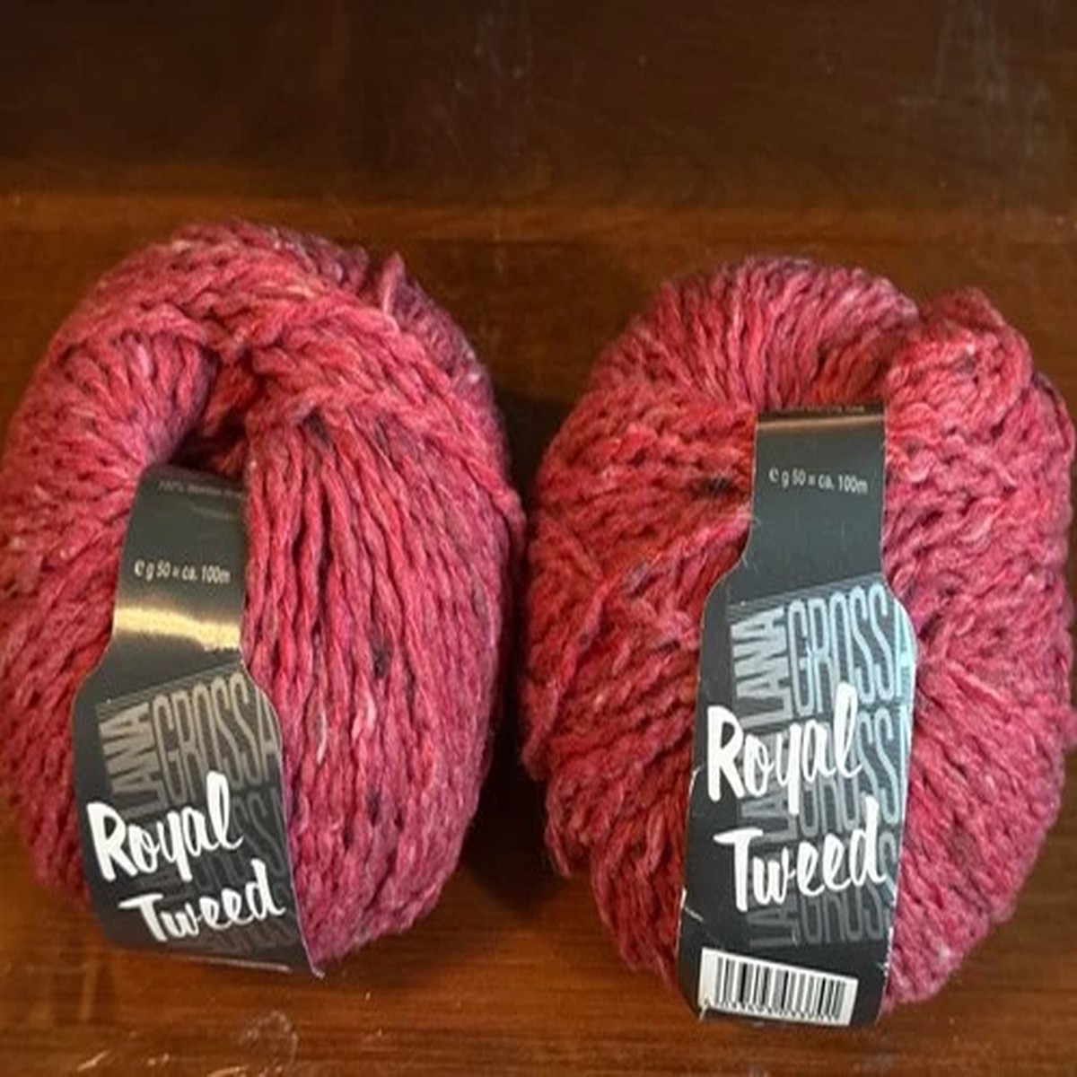 Lana Grossa Royal Tweed Yarn - 100% Merino Fine - 2 Balls - 108 Yds Each