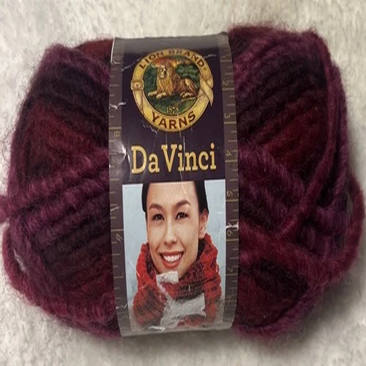 Lion Brand DaVinci Yarn in WINE NEW