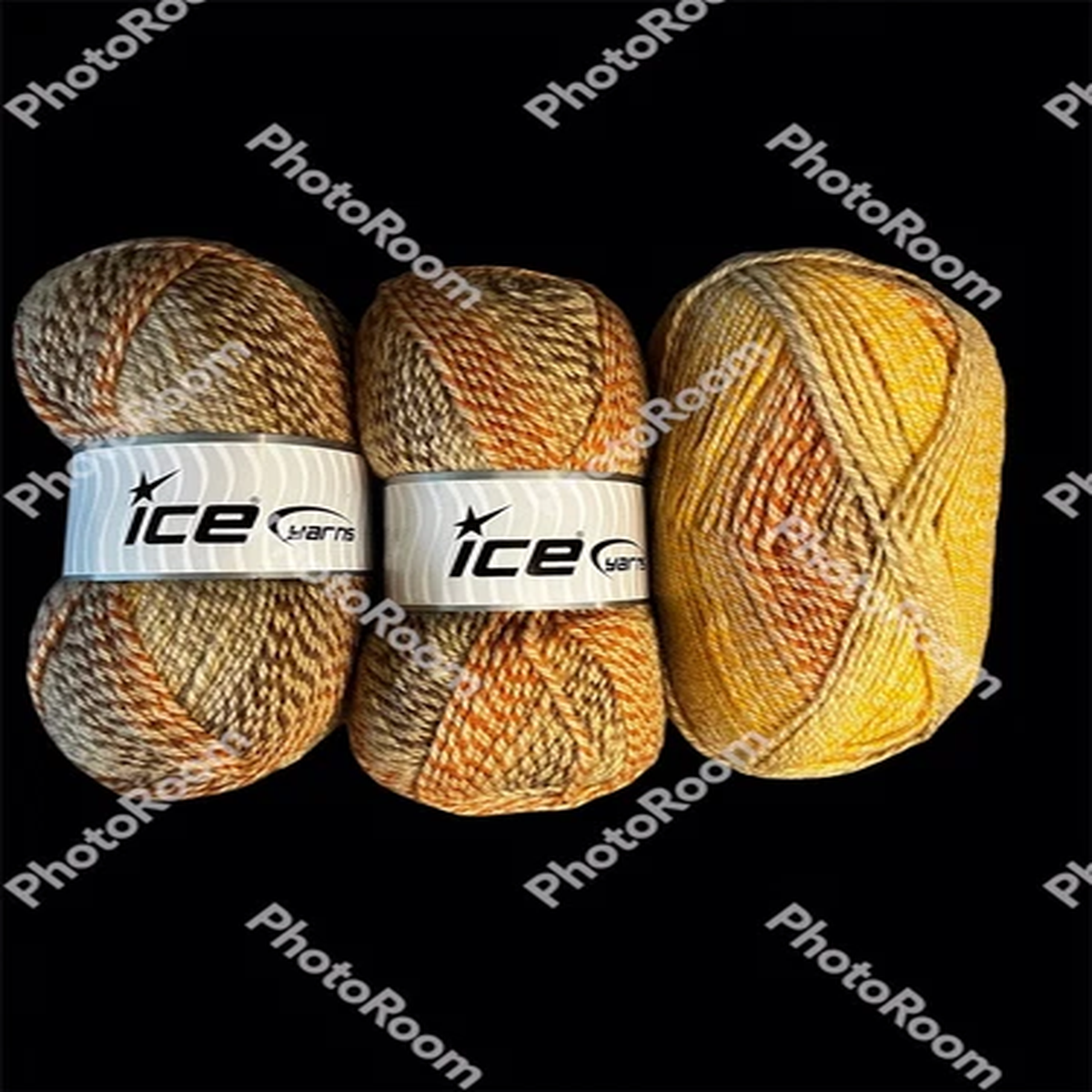 Lot Of 3 Skeins ICE Yarns Wool Blend 100 gr. Each made in Turkey