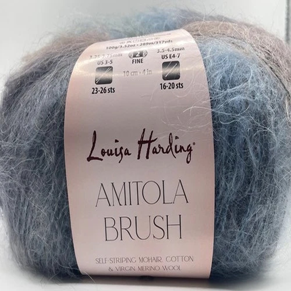Louisa Harding Amitola Brush Yarn 352 Capri - Mohair Wool Cotton 100gr 317yd