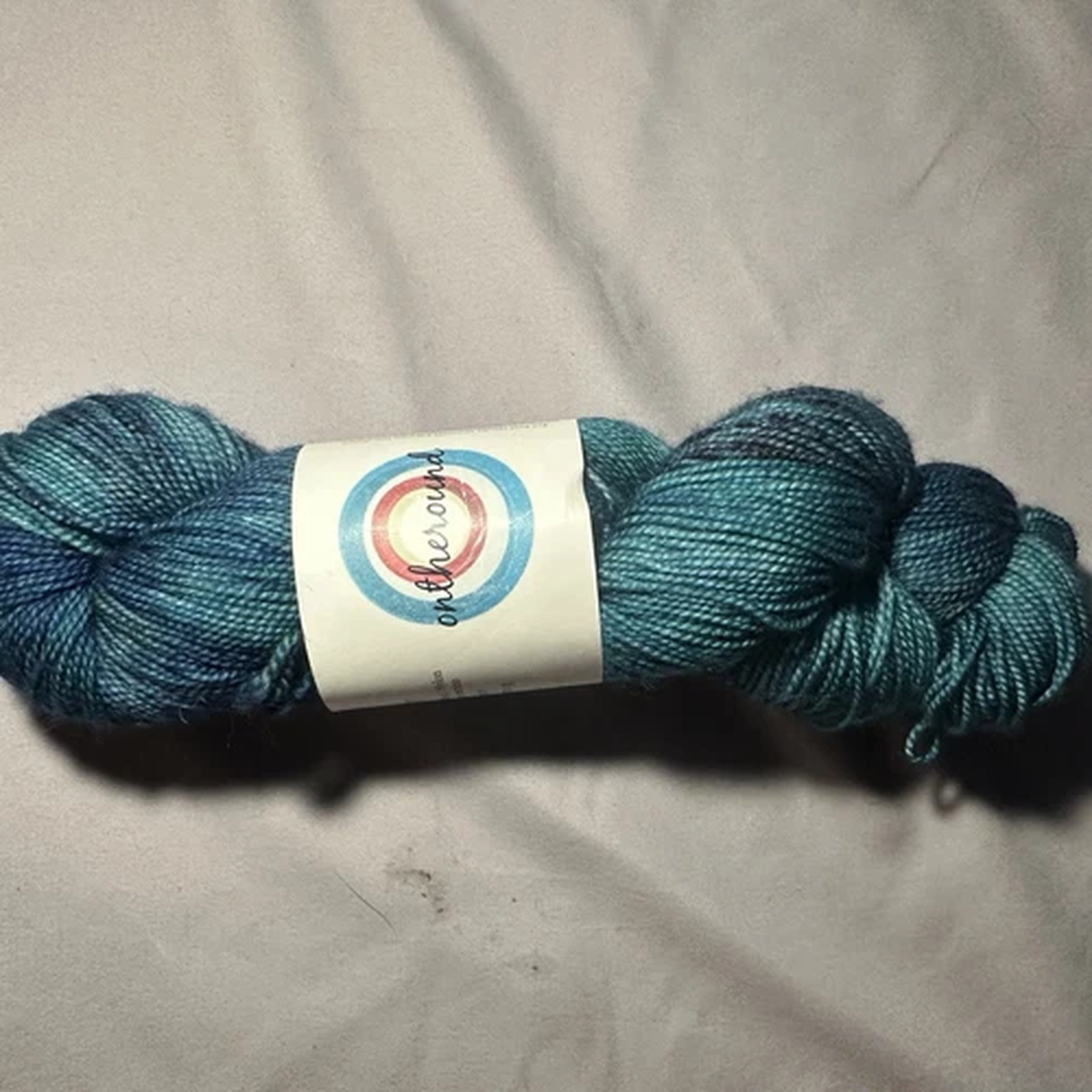 OntheRound Nimble Sock Fingering Yarn Sea Blue (merino/nylon) 394 Yd 2 Ply