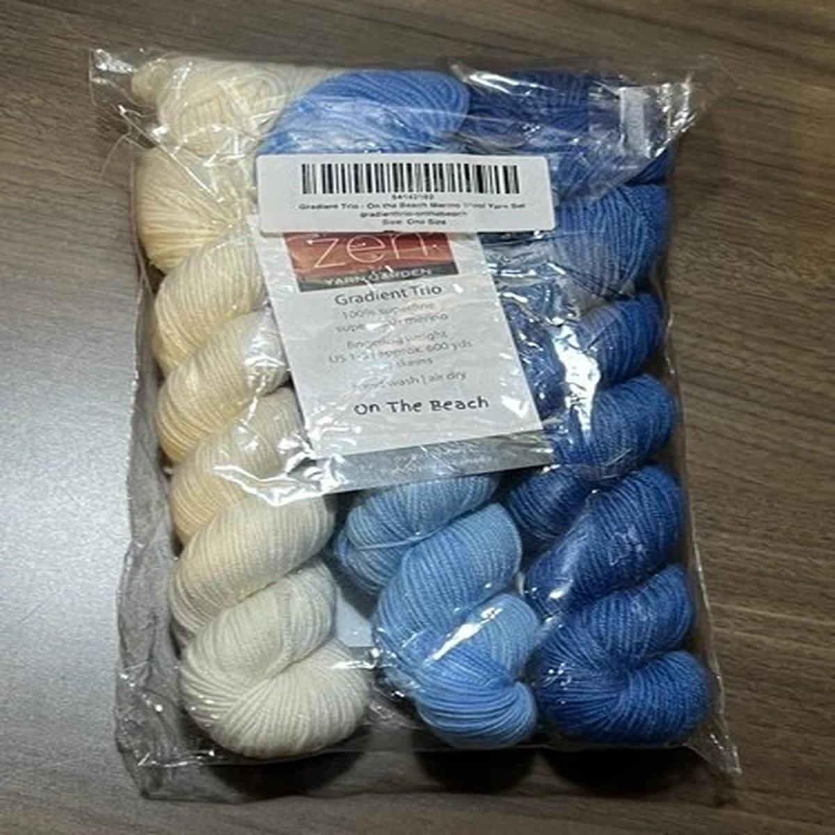 ZEN Gradient Trio Yarn ON THE BEACH 100 % Superwash Merino 600 yds 3 skeins
