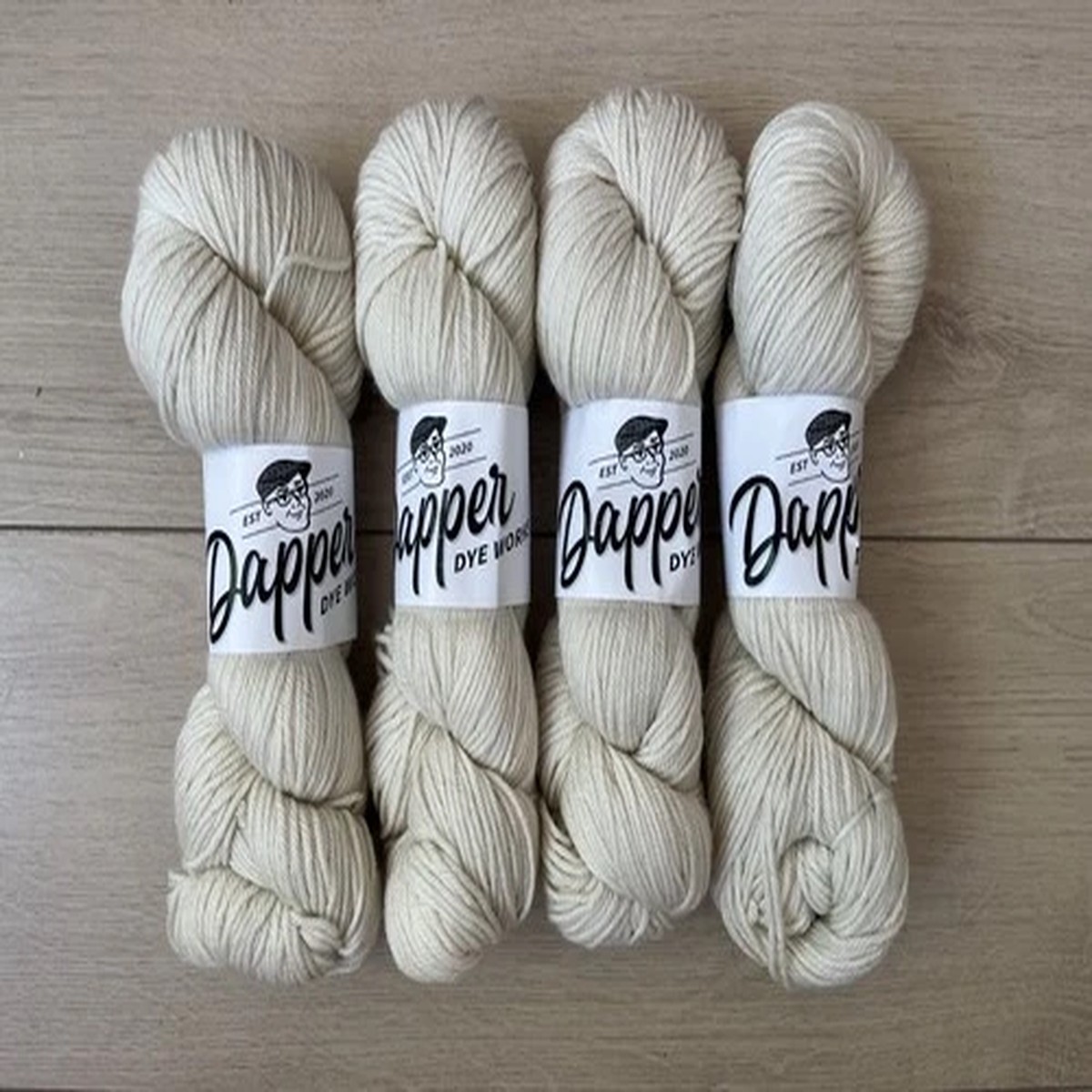 Dapper Dye Works / Clare DK - 4 skeins of Merino/cashmere/nylon "Chalk It Up"