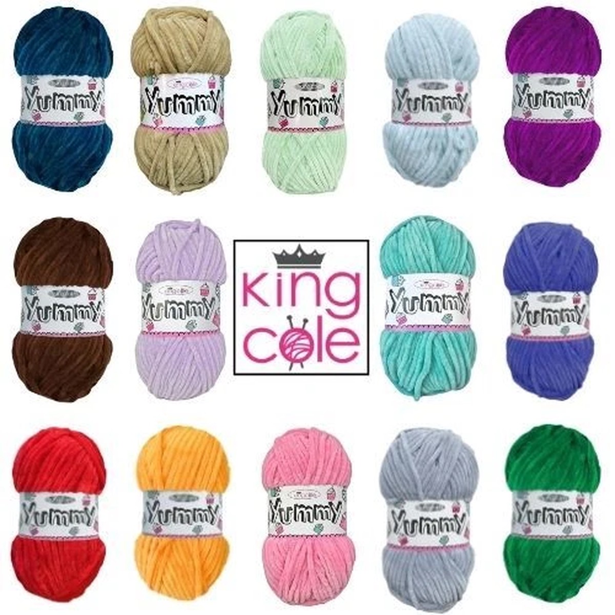 King Cole YUMMY 100g Chunky Super Soft Knitting Yarn Baby Wool Crochet UK