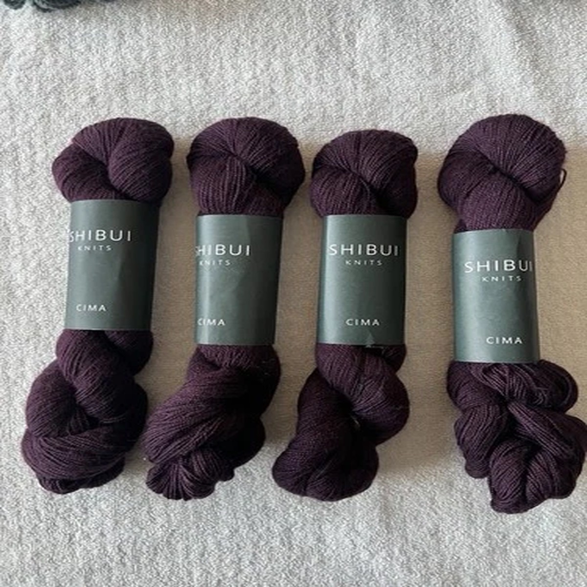 New 4 Hanks YARN SHIBUI KNITS CIMA Alpaca/Merino Deep Purple Velvet
