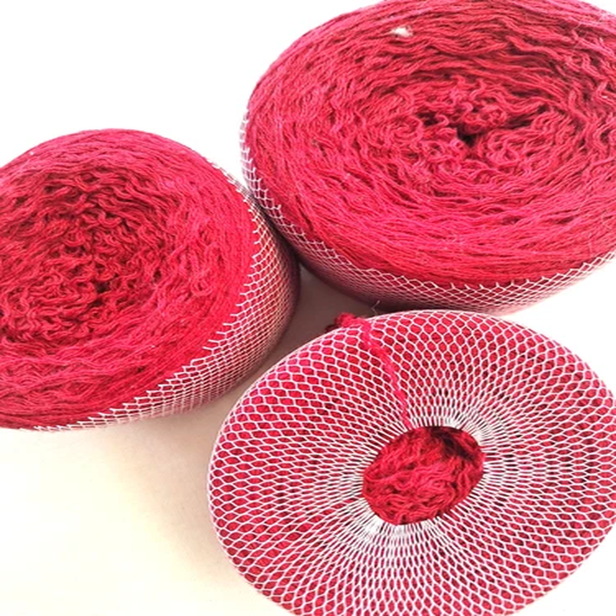 Red Wool Yarn, 2 ply, 6 oz., 3 balls