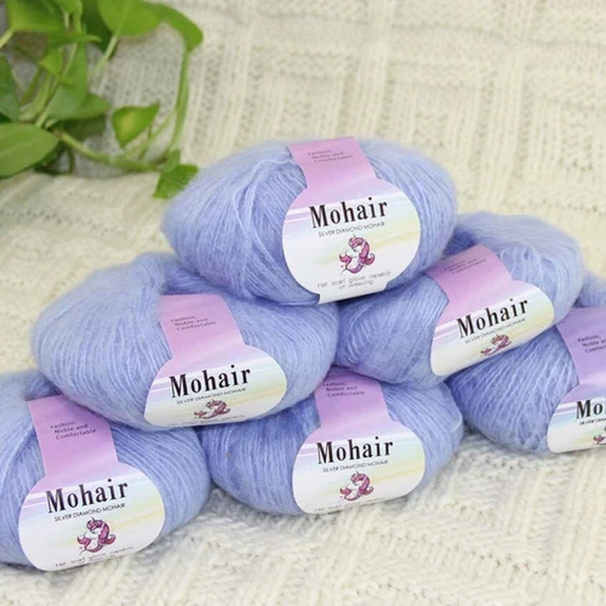 Sale New 6BallsX25gSoft Mohair wool Lace Rug Shawl Sweaters Crochet Yarn 22