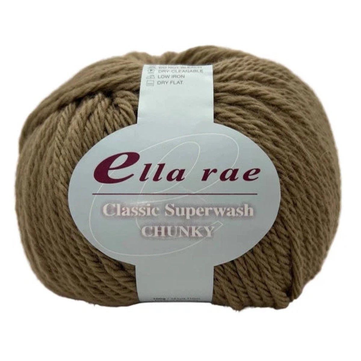 Ella Rae Classic Superwash 100% Wool Chunky #418 Taupe Brown 100g Yarn Skein