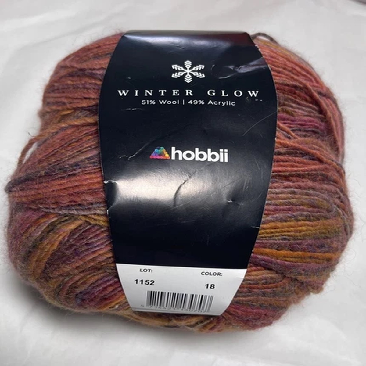 HOBBII WINTER GLOW Yarn. 1 Pk .COL 18. I Combine Shipping, See Details