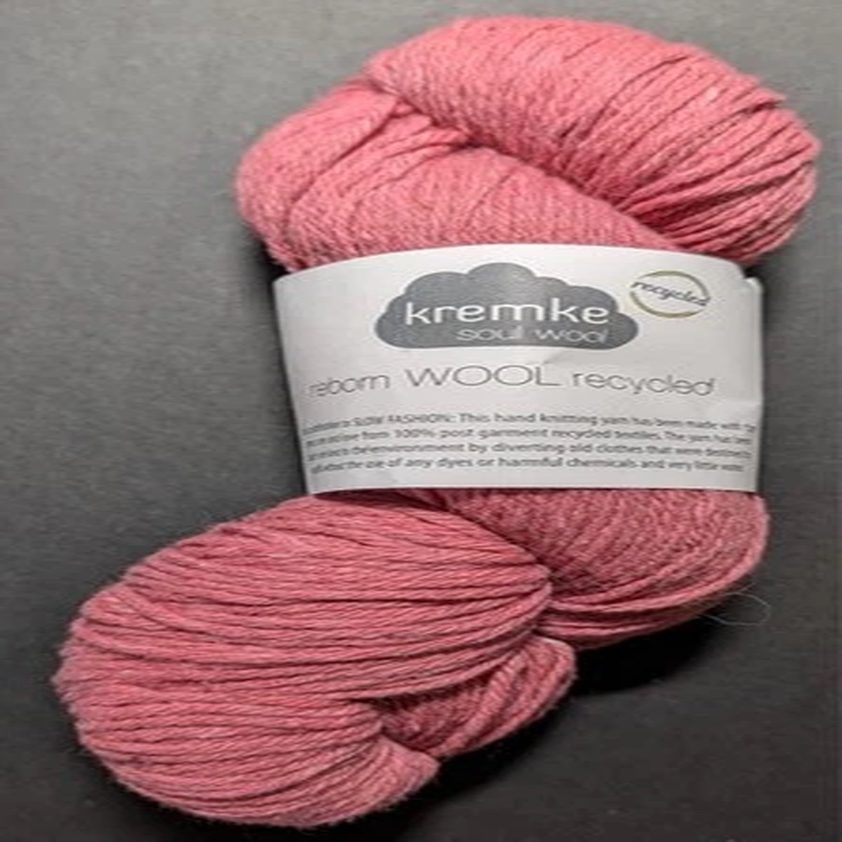 Kremke Soul Wool Reborn Wool Recycled Yarn -Color 08 Pink *Destash*