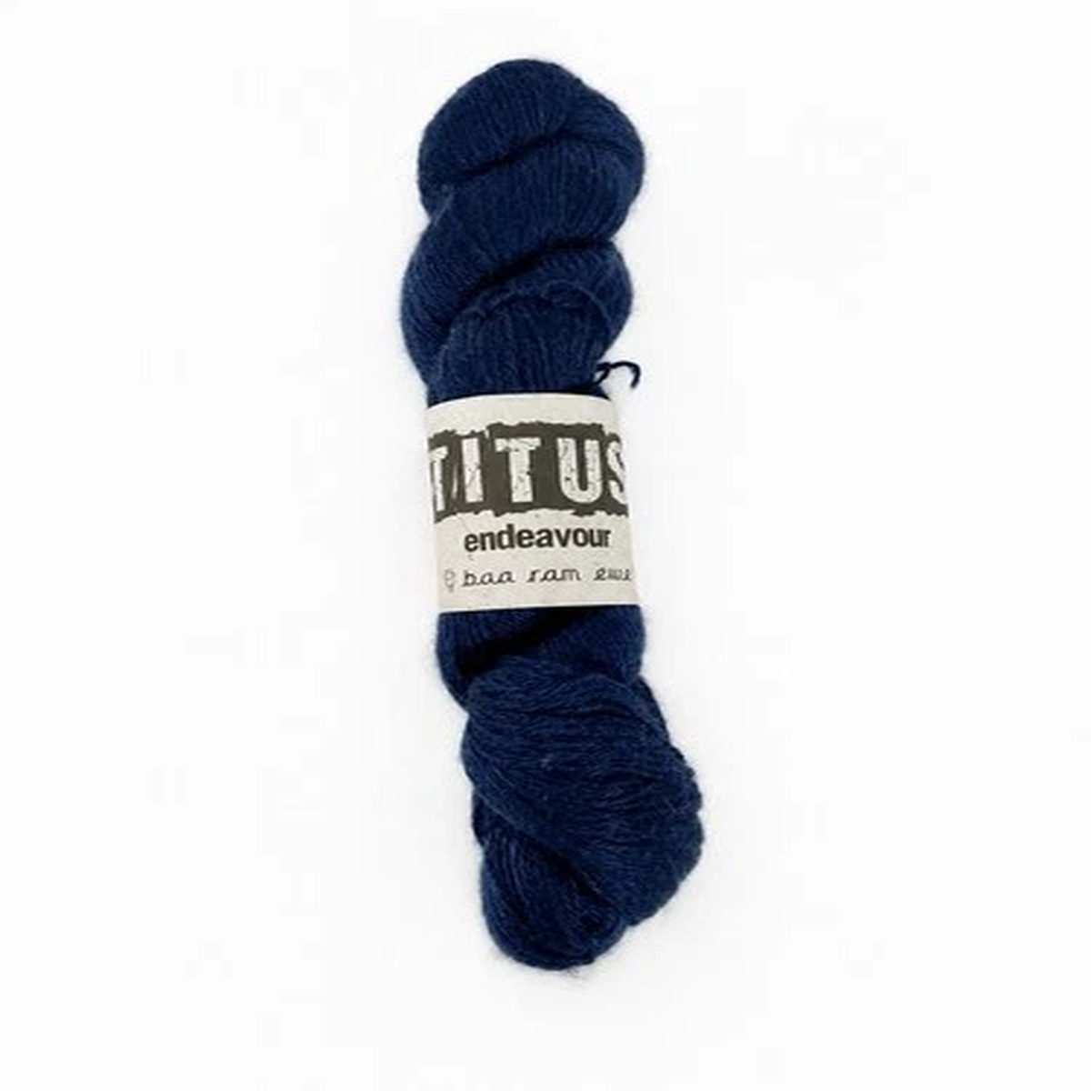 Baa Ram Ewe Titus Endeavour Yarn Skein Bret015 Grimethorpe Wool Alpaca 100g Navy