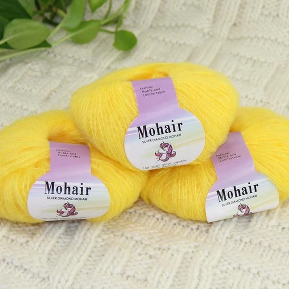 Sale New 3BallsX25gSoft Mohair wool Lace Rug Shawl Sweaters Crochet Yarn 05