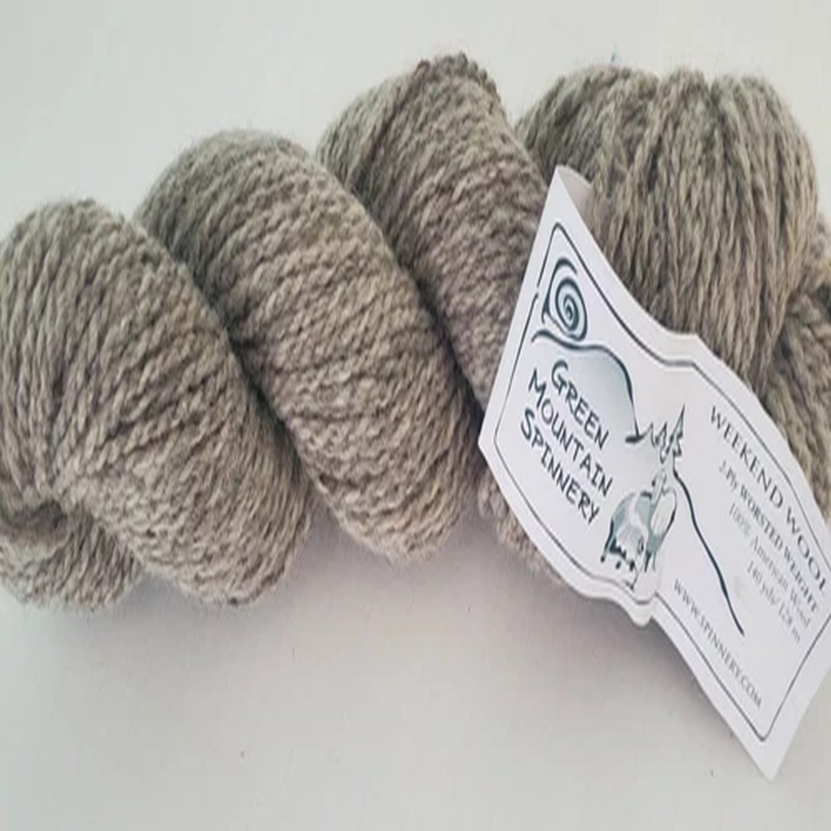 Wool Yarn Green Mountain Spinnery 1 Skein Natural Grey 7975 140 Yards New