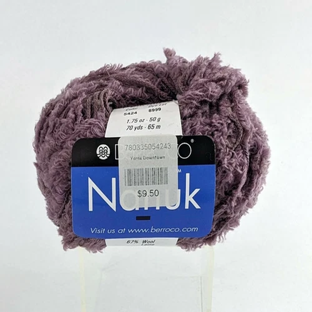 1 50g Skein Berroco Nanuk Yarn Polaris Color 5424 Wool Nylon Bulky Pink Chenille