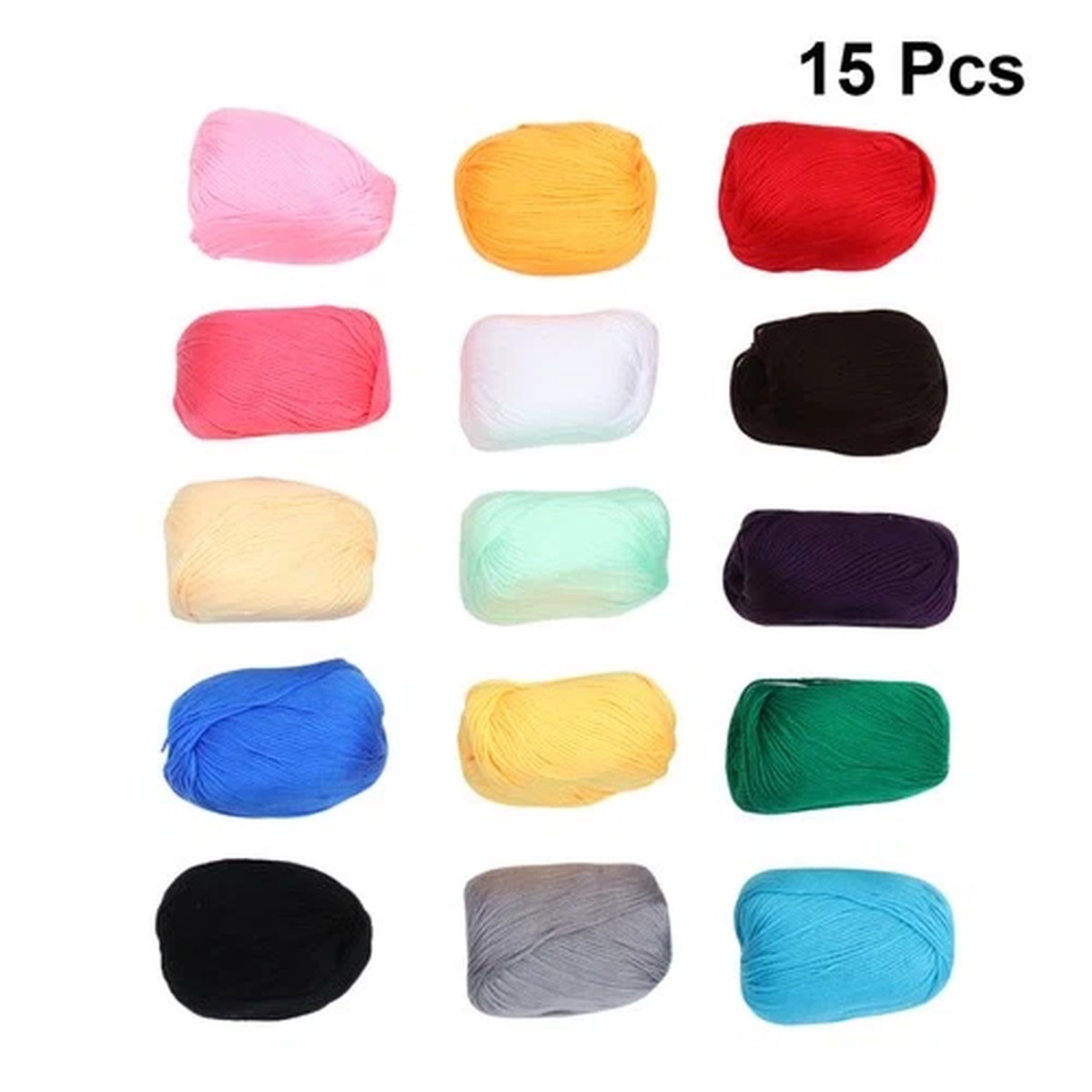 15pcs 160M Knitting Wool Yarn 50g for Knitting Crochet Crafts Craft