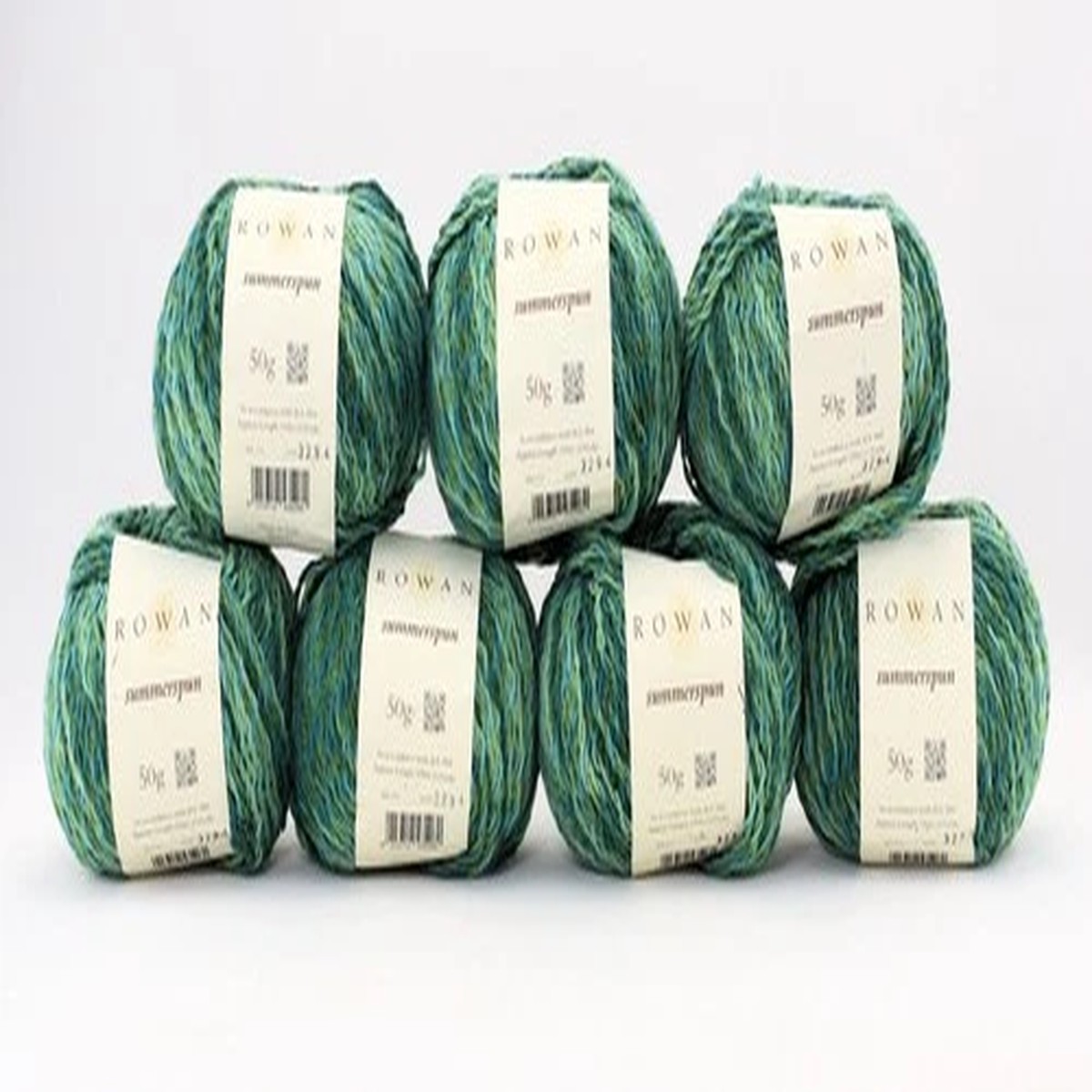 7 Rowan summerspun 50% Wool 50% Cotton 50g yarns #111 Piccadilly Made in Italy