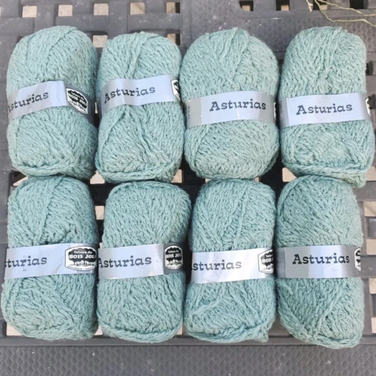 Asturias Laines du Bois Joli Yarn Lot of 8 Skeins 100% Wool Teal 36 833 NOS