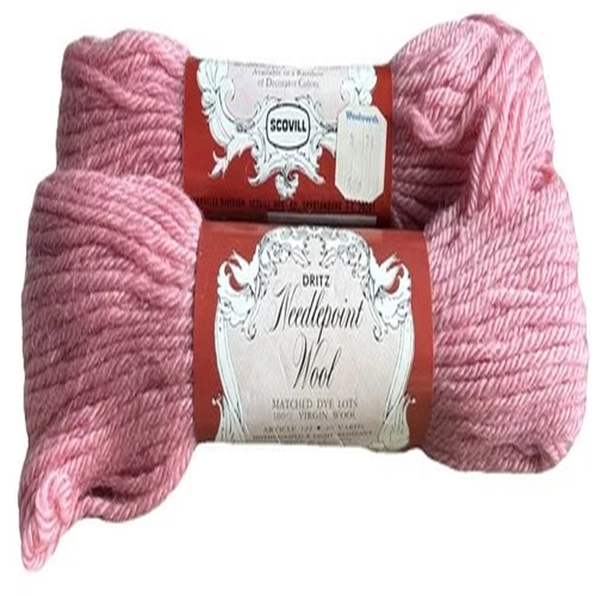 French Rose Scovill Dritz 2 (TWO) Matched Skeins 122-508 NOS Australia 40 Yds Ea