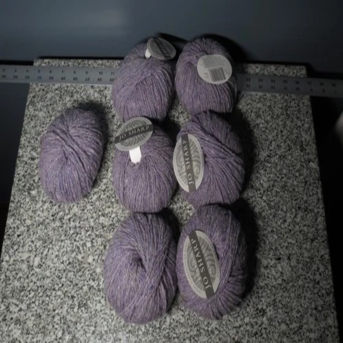 Jo Sharp Silkroad Aran Tweed142 Taffeta Wool Silk Cashmere Blend 6 new 50g Balls