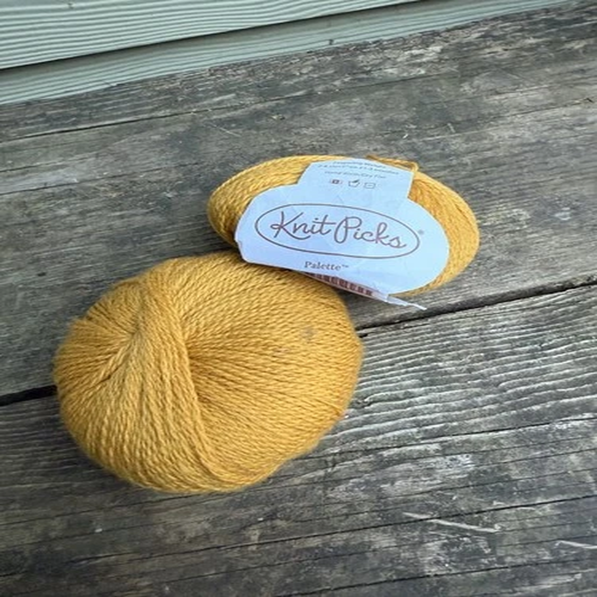 Knit Picks Palette 100% Wool Yarn Mustard #0633 TWO 50g/231yds lot 4152