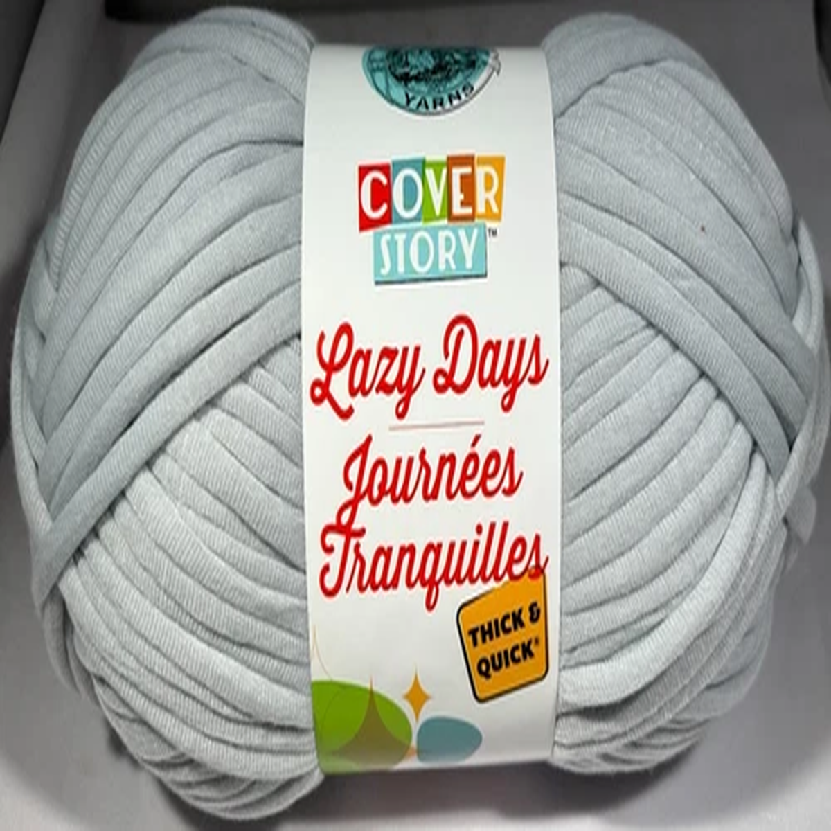 Lion Brand Yarns Cover Story Lazy Days Super Bulky 125 Yd., 8.8 oz. - Pale Grey