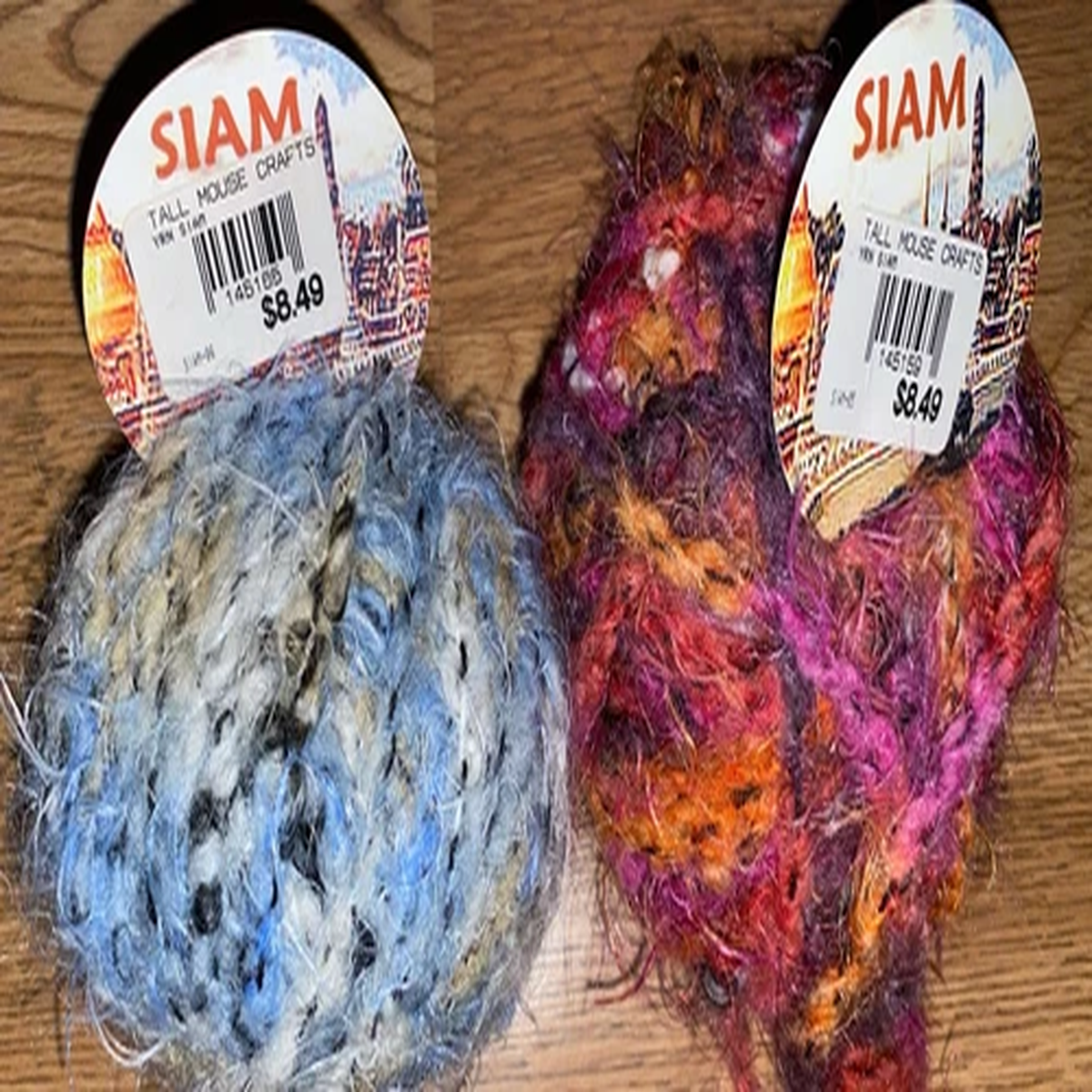 Siam By Knitting Fever Yarn Italy 2 50yds Lot # 4740 & 4741