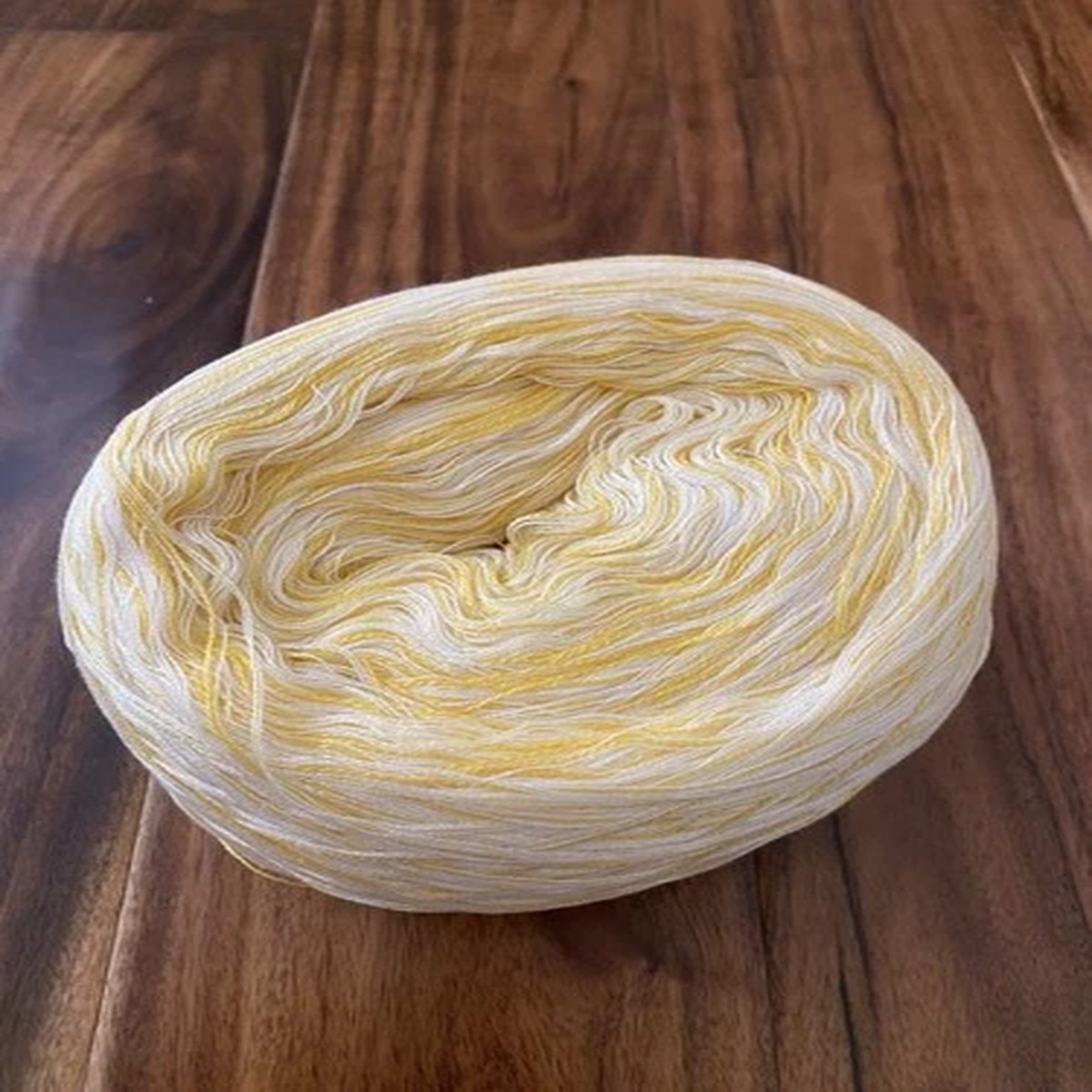 Soft White Yellow 30% Wool 70% Cotton Yarn 250g #343