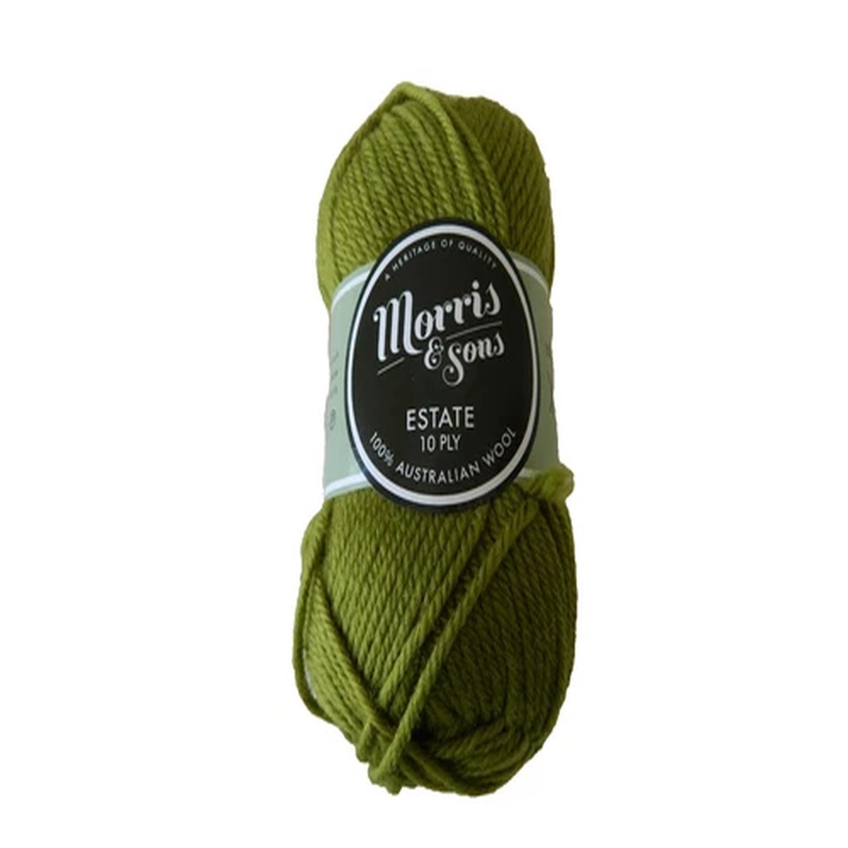 Yarn Morris & Sons ESTATE Wool 10Ply WILLOW Olive Green Plain