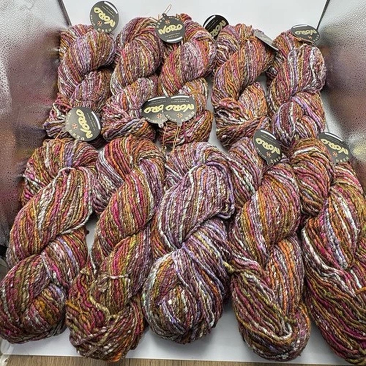 You Pick # of Skeins ~ Noro Kogarashi Silk Wool #7 Orange Pink Bulky 165 Yds
