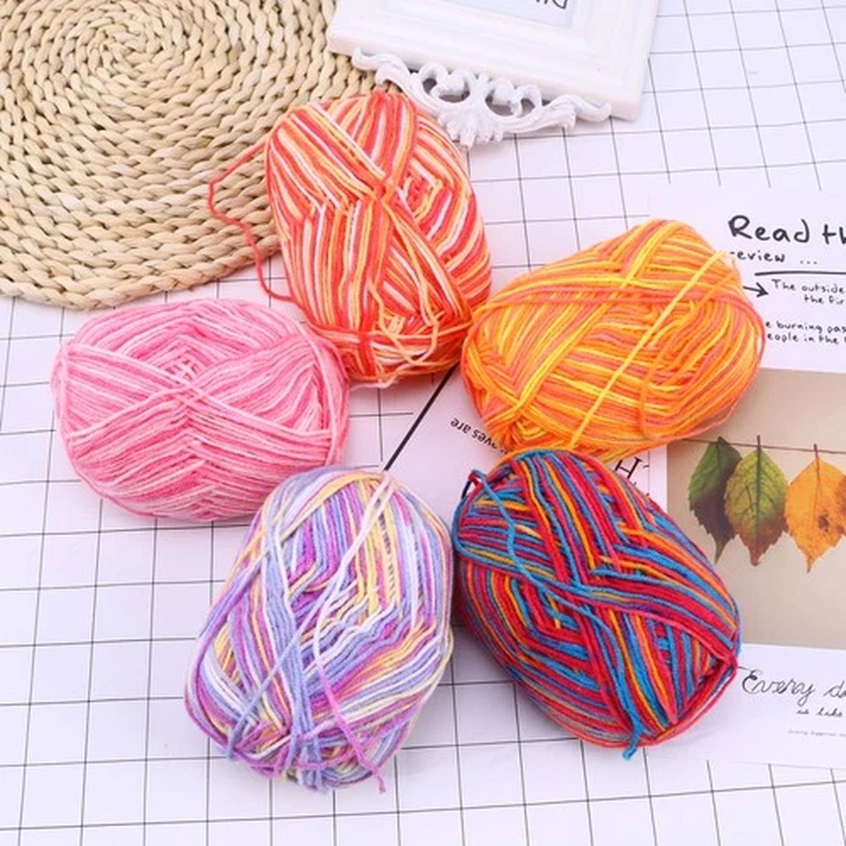10 PCS Hand Knitting Yarn for Handmade Woolen Cotton Crocheting