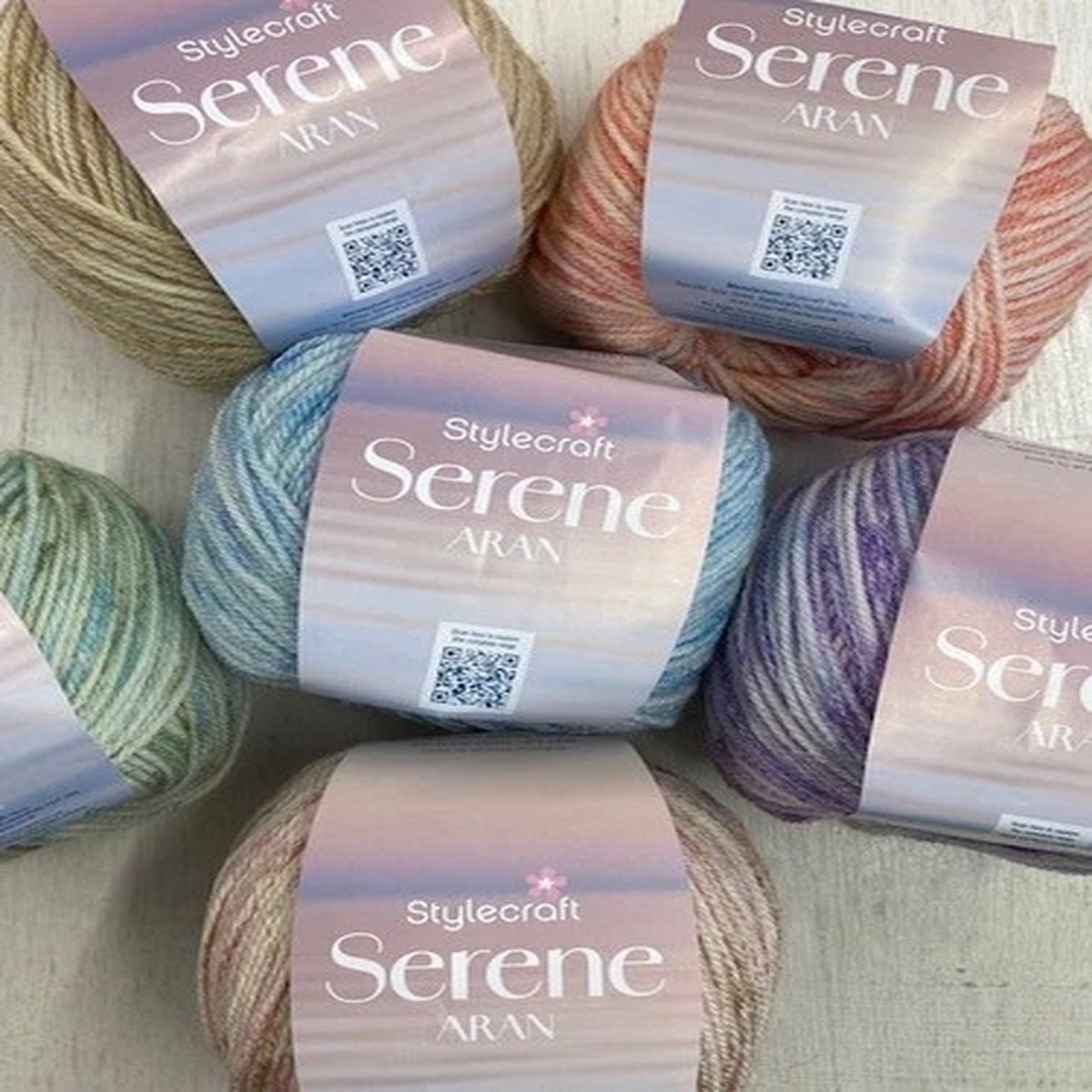 Stylecraft Serene Wool Blend Yarn by 100g Ball Various Colours