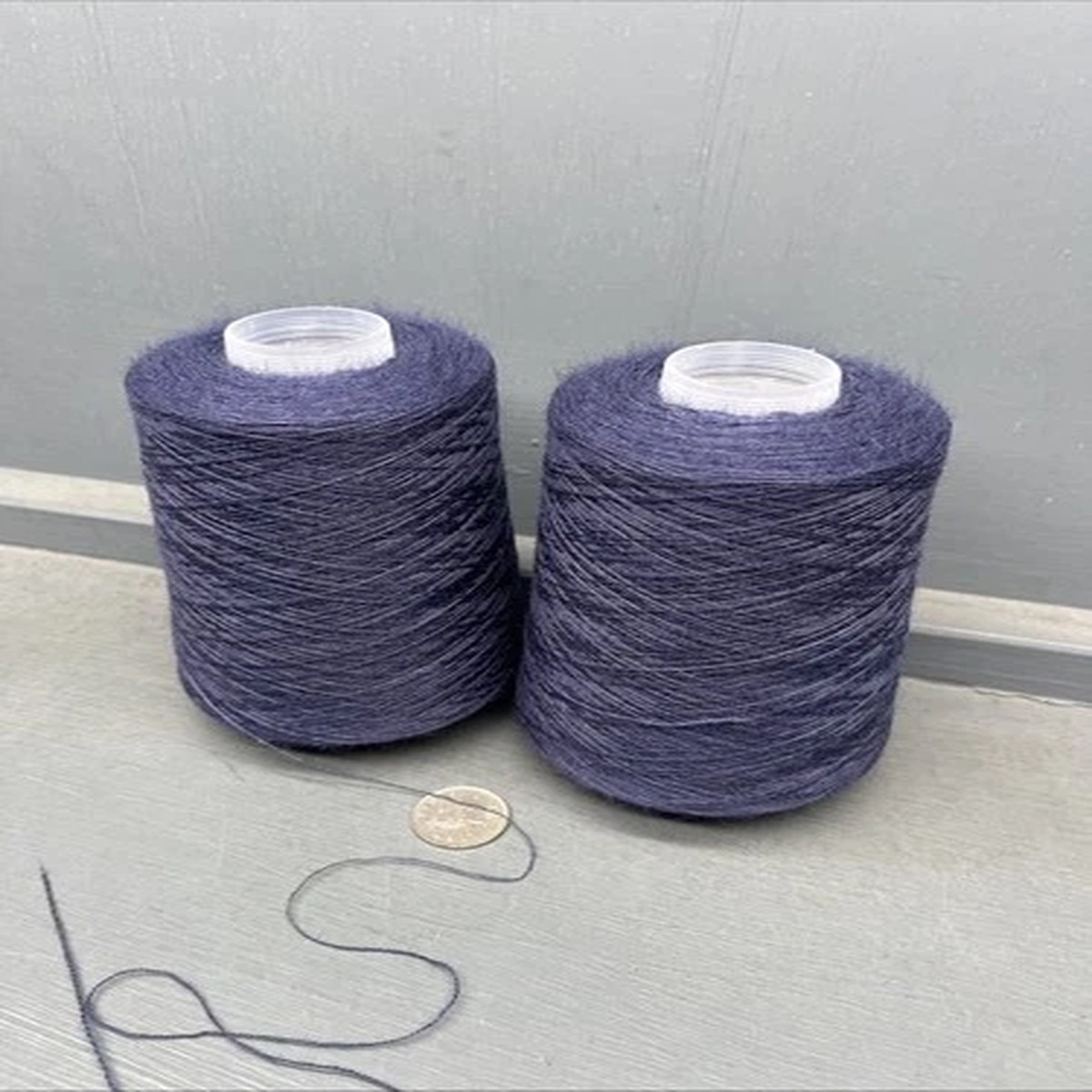 500G (2 X 250G) RAF GREYIE BLUE COLOUR 2/24NM FINE WORSTED SPUN WOOL YARN RAF