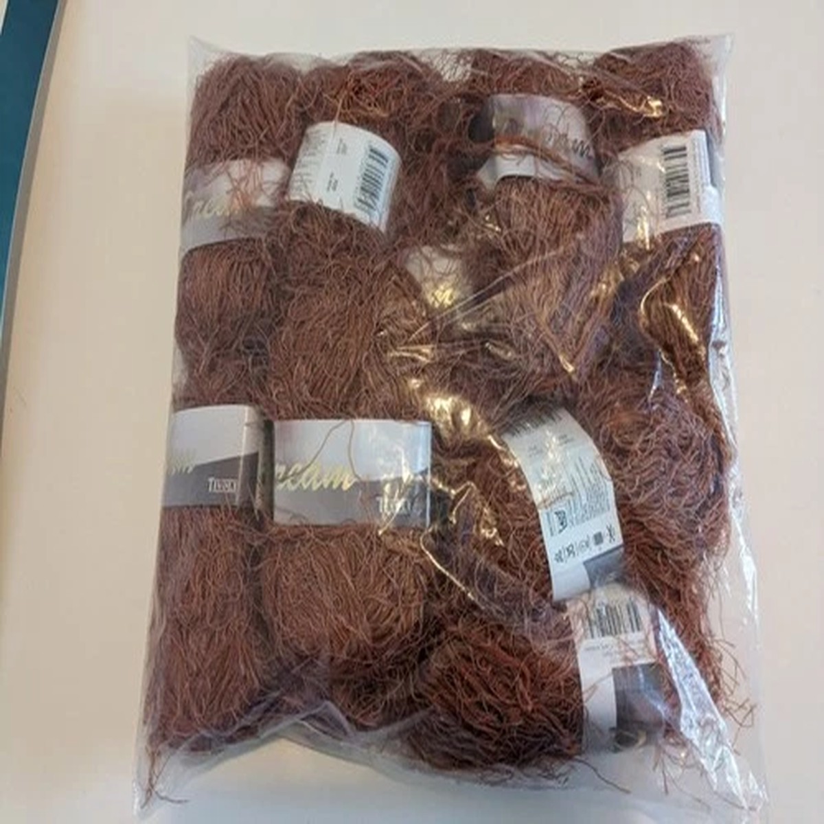 500G TIVOLI DREAM 684 RUST orange - KNITTING WOOL YARN 6mm CHUNKY eyelash