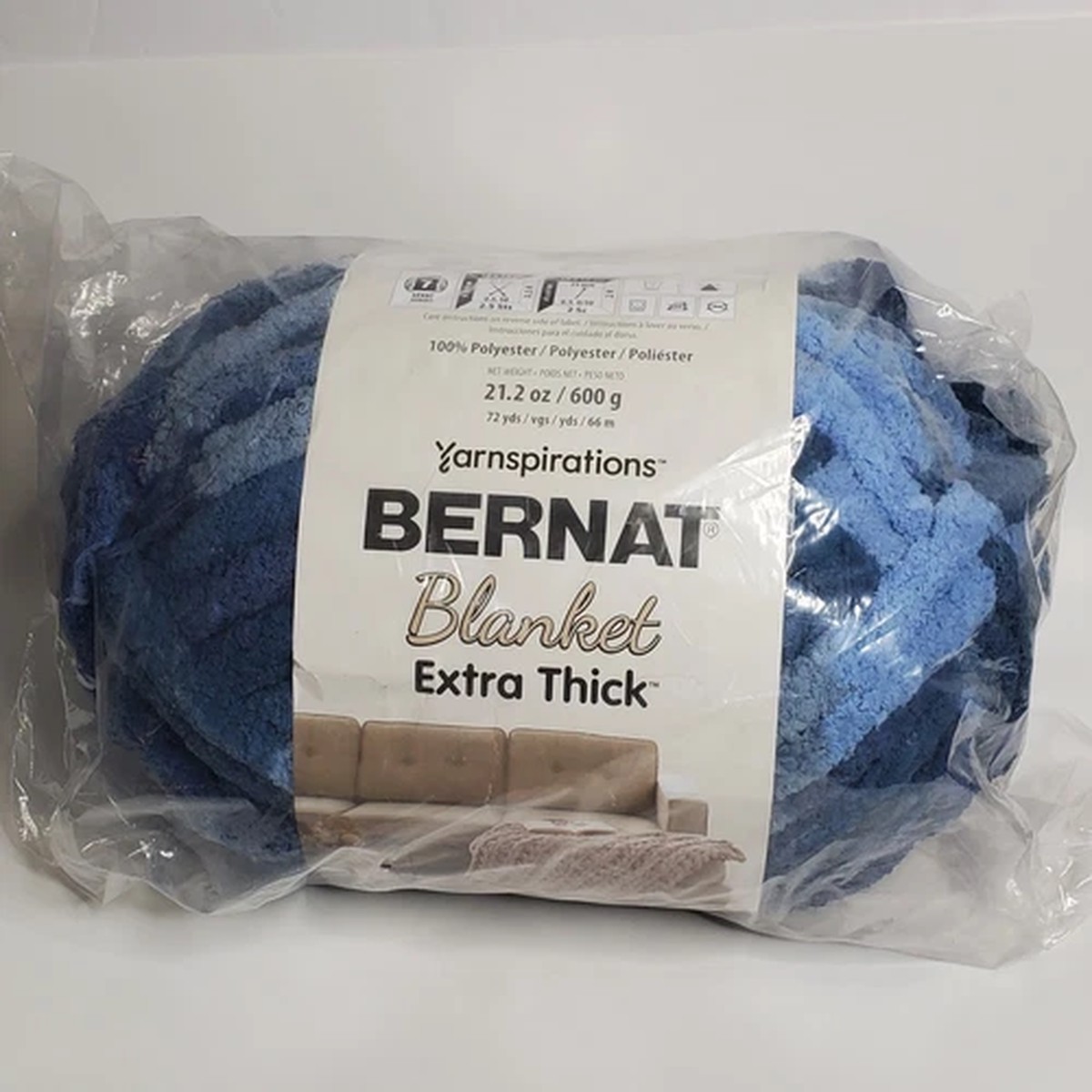 Bernat Blanket Yarnspirations Extra Thick Yarn 72 Yds 21.2oz NEW Glaciar