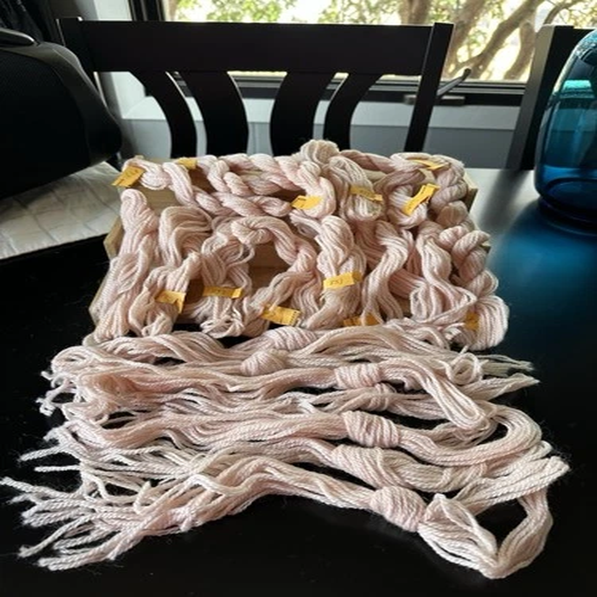 Lot Of Light Peach Crewel Embroidery Yarn 3-ply Wool #837 Total Of 4.4 Ounces