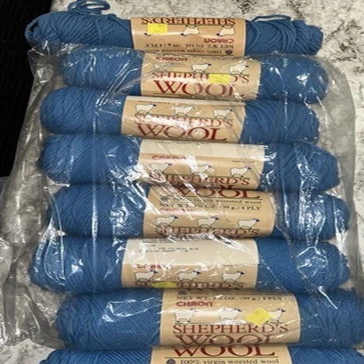 Vintage Caron Shepherds Wool Yarn #236 Colonial Blue| 4 Ply Lot Of 7+