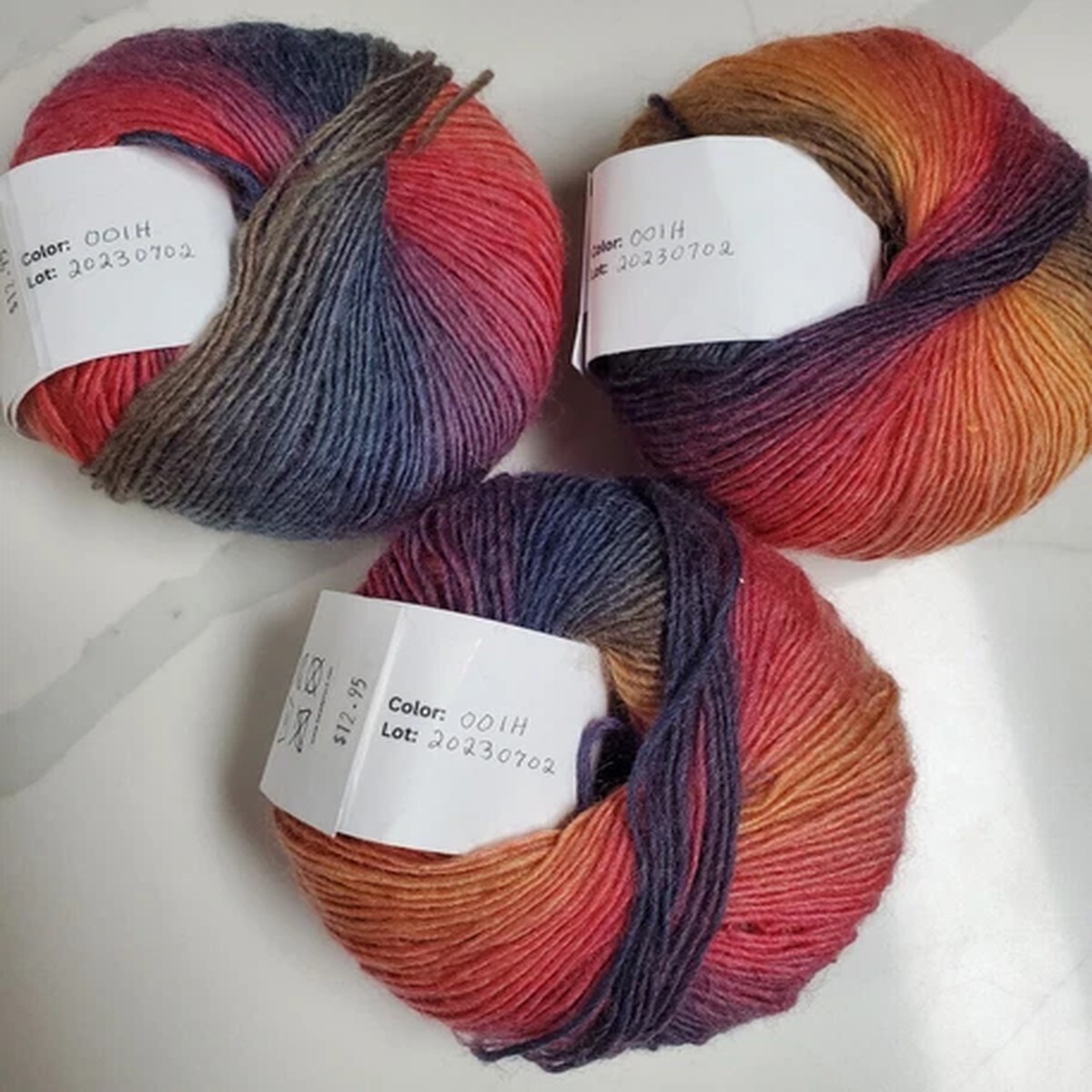 Yarn lot of 3 balls 50 grams each 100% Icelandic Wool BRAND NEW SAME DYE LOT