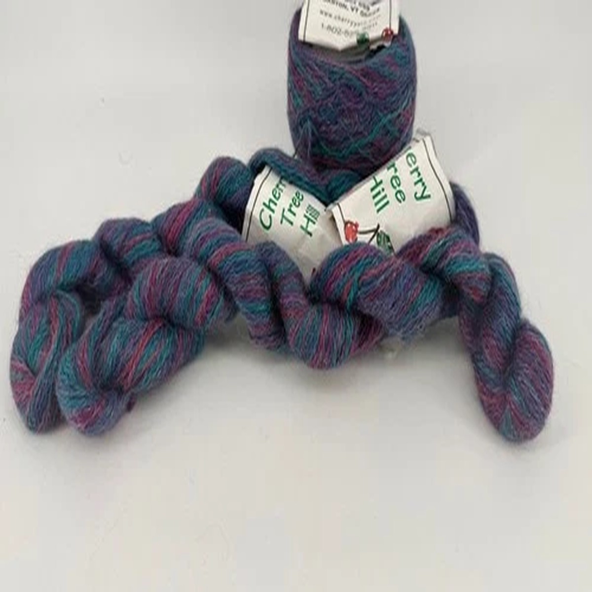 Cherry Tree Hill 99% Alpaca Glitter Yarn 3 Skeins Fingering-Free Shipping!