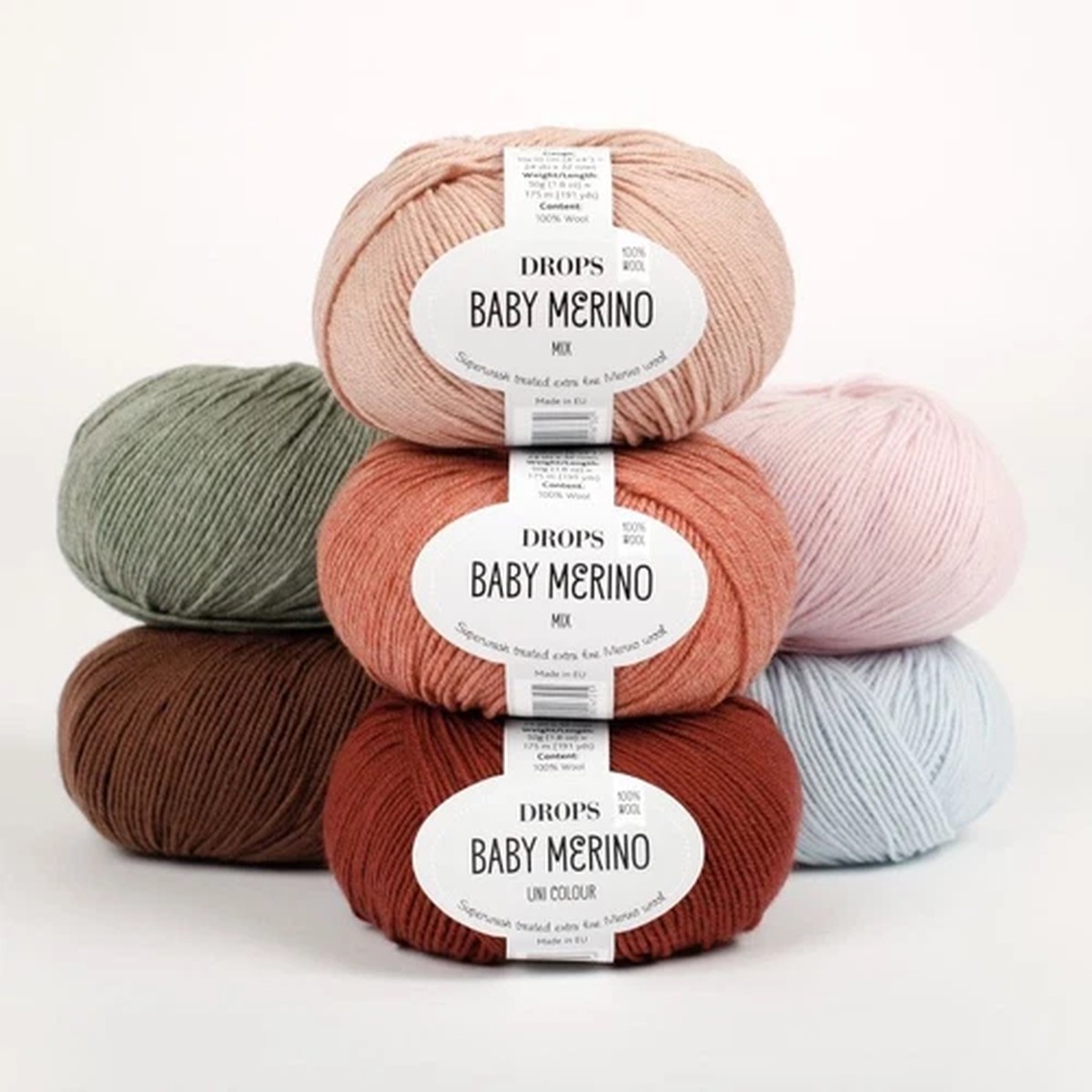 DROPS Baby Merino Superwash Yarn Wool 4 Ply Knitting Crochet Ball 50g 24 Colours