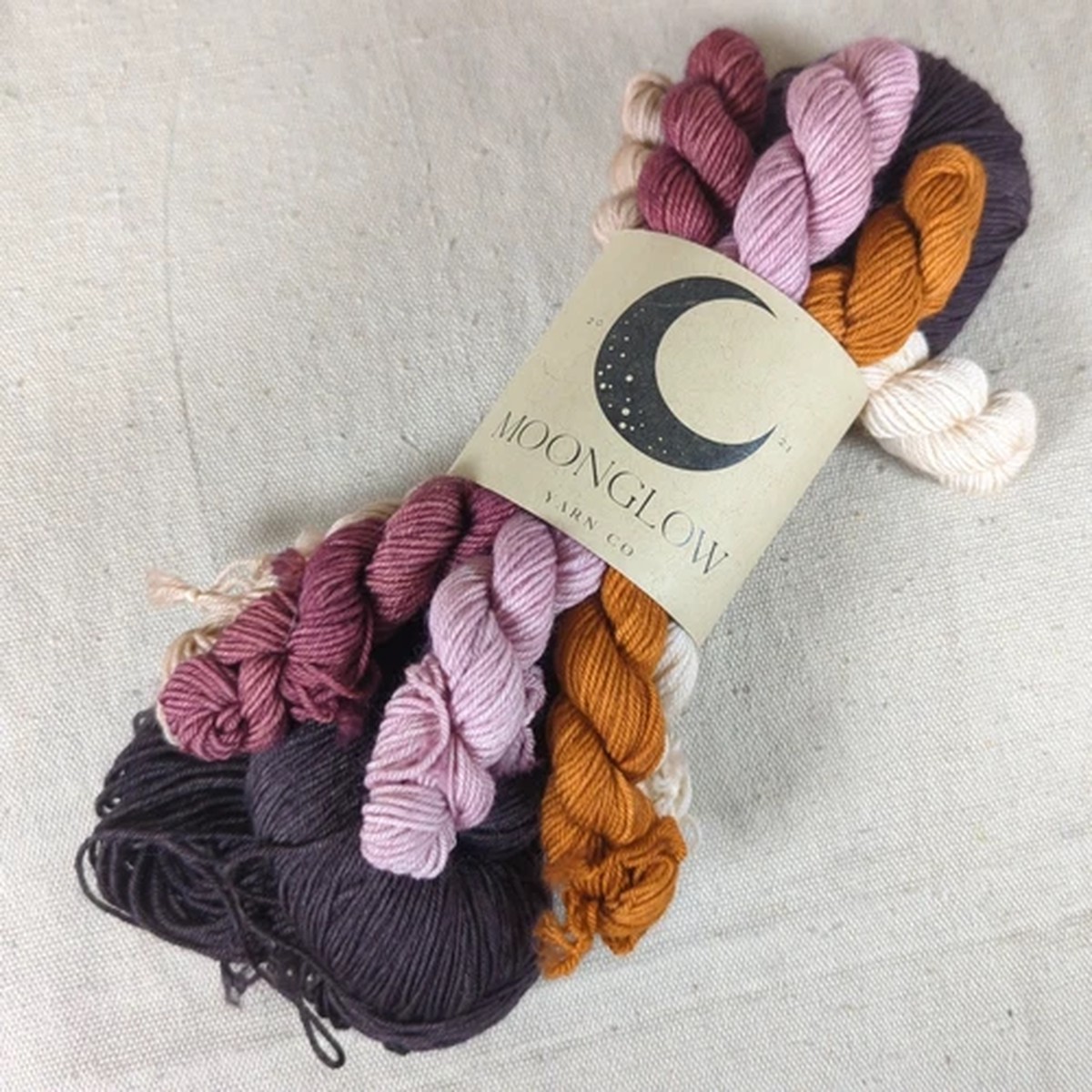 Moonglow Yarn Co Haunted Rose Garden Sock Set SW Merino Nylon Lace Weight