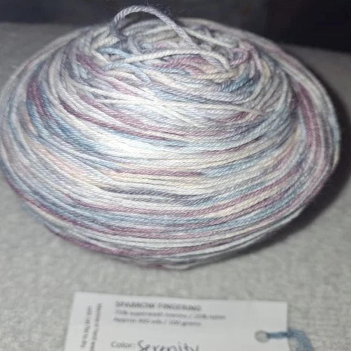 "Serenity" Is A Merino Nylon Blend. 460 Yards Of A Fingering Weight