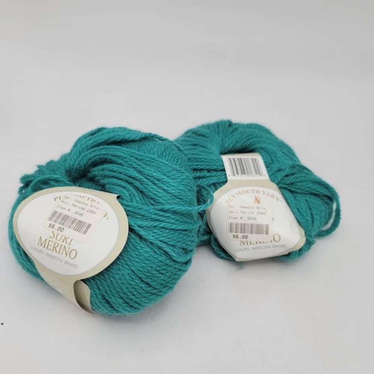 Suri Merino Alpaca Merino Wool Blend Yarn Lot 2 Turquoise Skeins Knit Crochet
