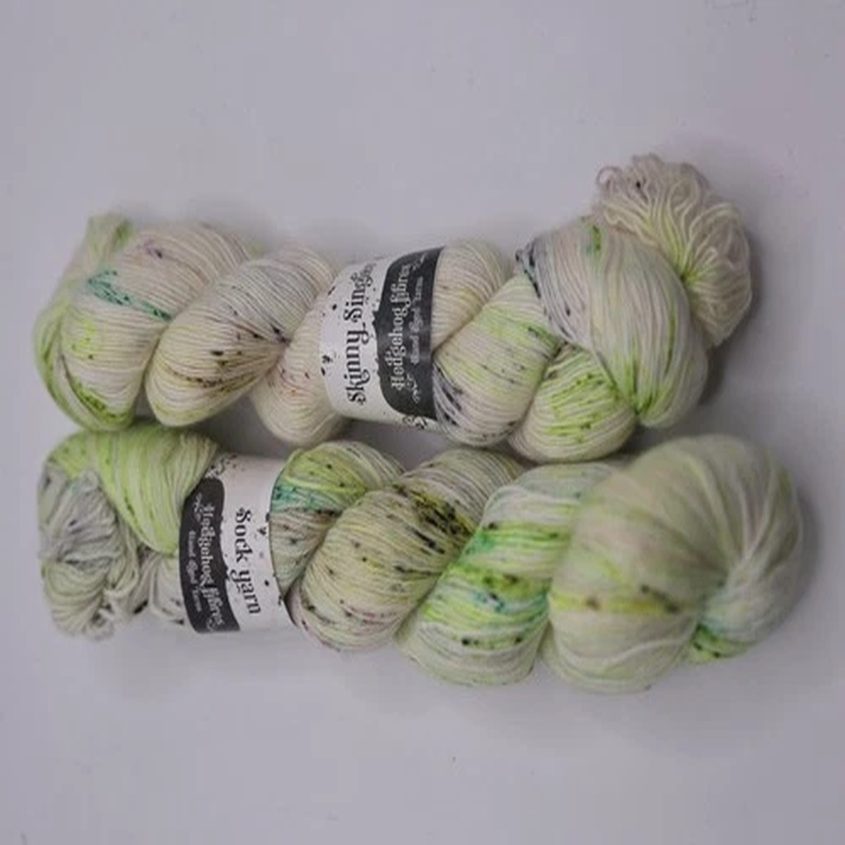 2 Skeins Hedgehog Fibres Skinny Singles & Sock Yarn (2 Colors) Skinny Singles: 1