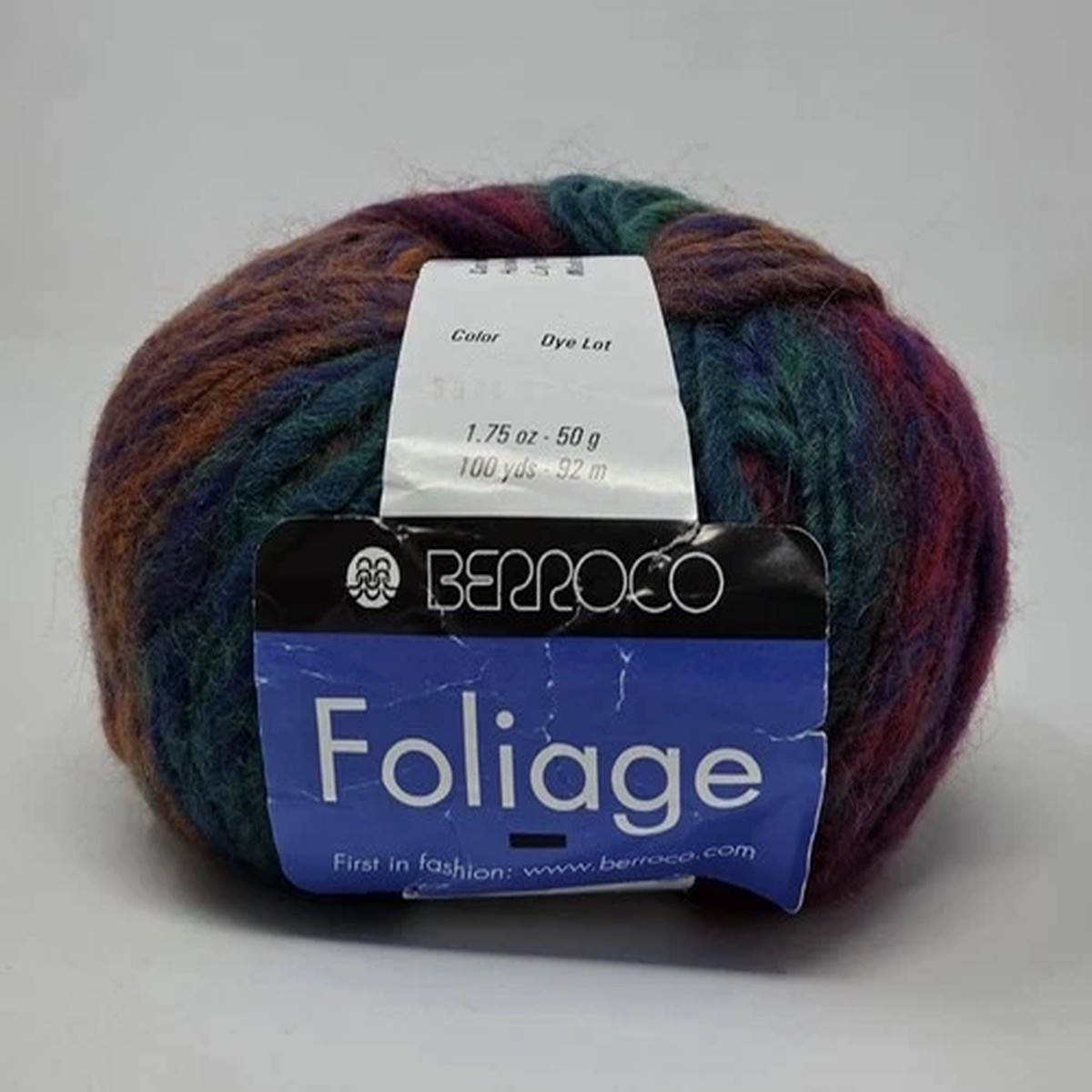 Berroco Yarn FOLIAGE (1 Ball) Color #5904 COLEUS Wool/Acrylic NEW DISCONTINUED