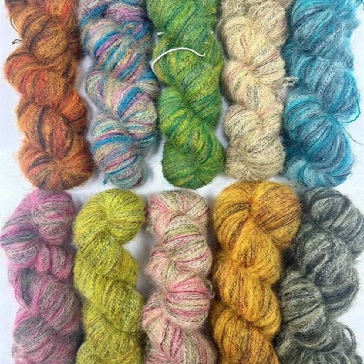 Italian Mohair Yarn Painting-Style Variegated Yarn Soft and Non-Irritating 200g