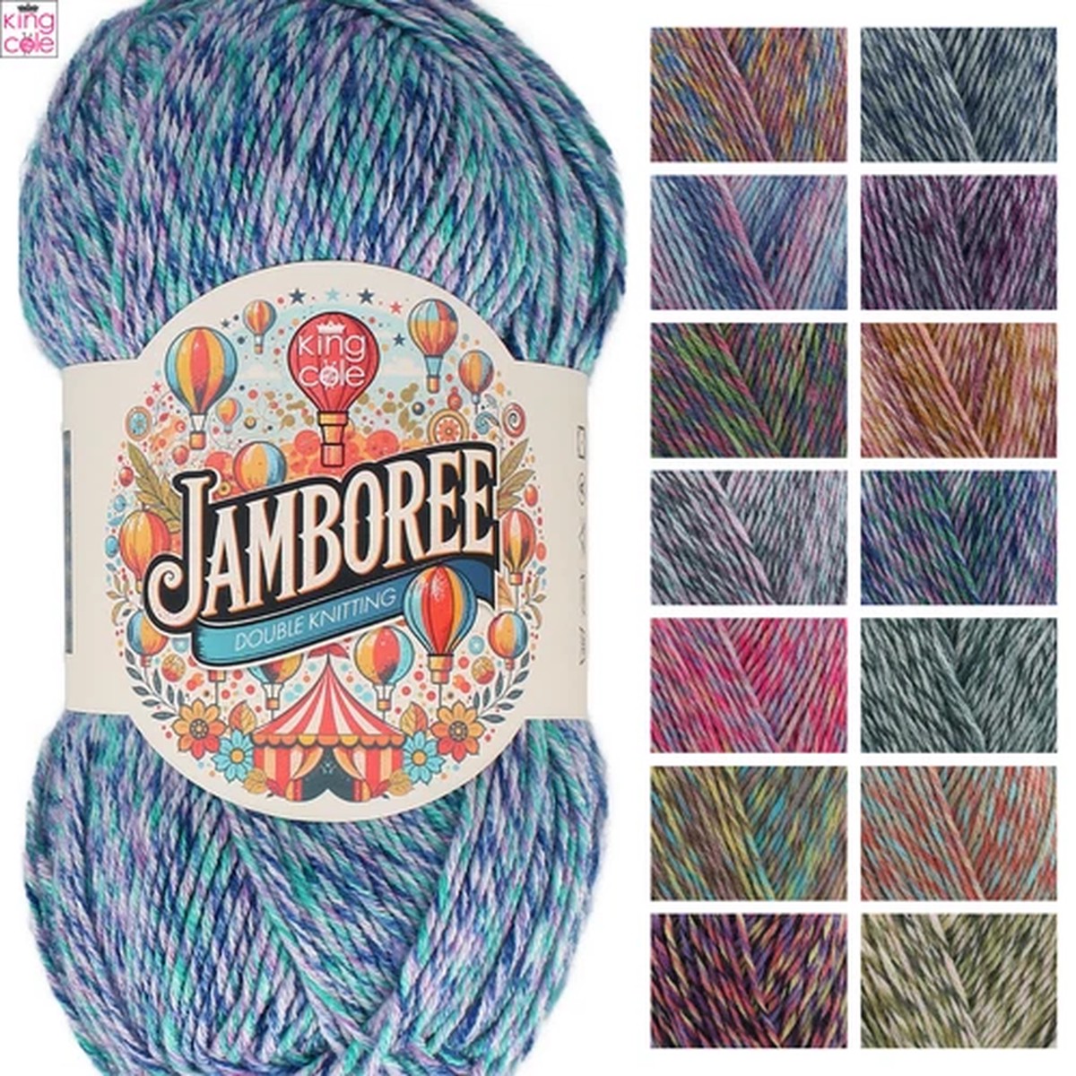 King Cole Jamboree DK 100g Knitting Wool Yarn Acrylic Crochet Craft