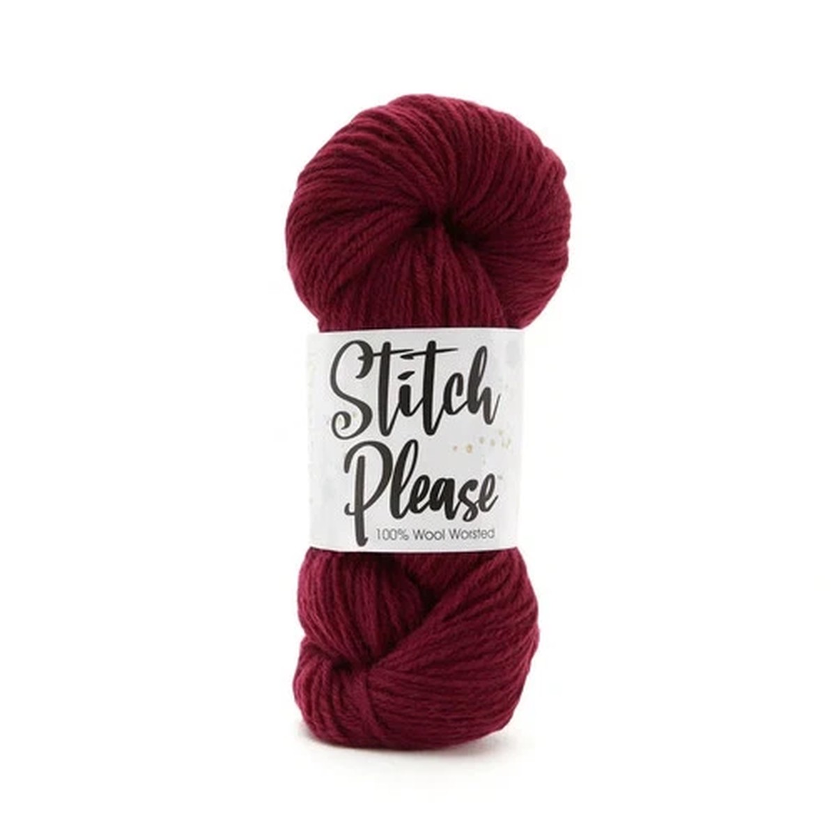 Liquidation Sale. Premier Yarn Stitch Please 100% Wool Worsted Hank "Wine Knot"