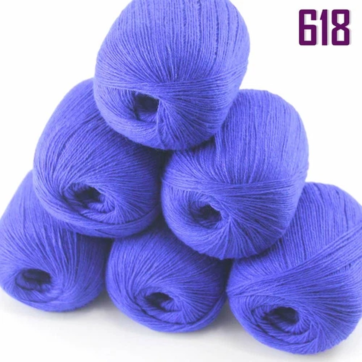 New Sale Soft 6 Skeins x50g Pure Cashmere Rug Shawls Hand DIY Knit Wool Yarn 18